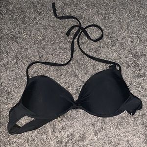 Black swimsuit bikini top